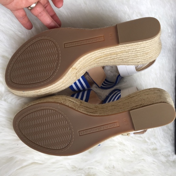 NWB Tommy Hilfiger Ignacia wedge sandals blue - Picture 8 of 8